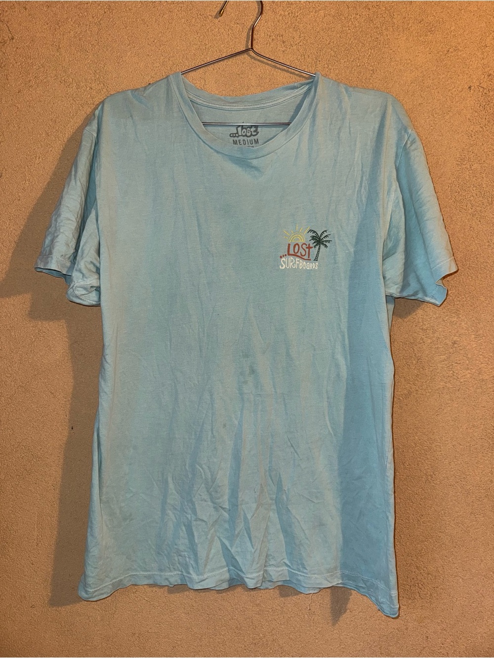 Lost Light Blue Short-Sleeve Surf Logo Tee